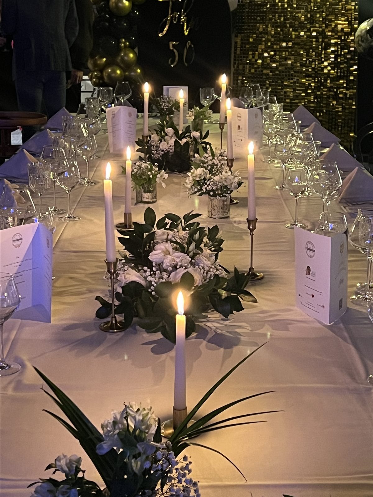 Dîner d’anniversaire aux chandelles