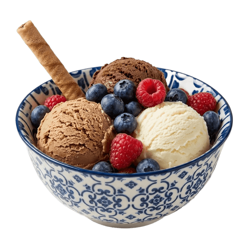 Assortiment de sorbets ou glaces artisanales