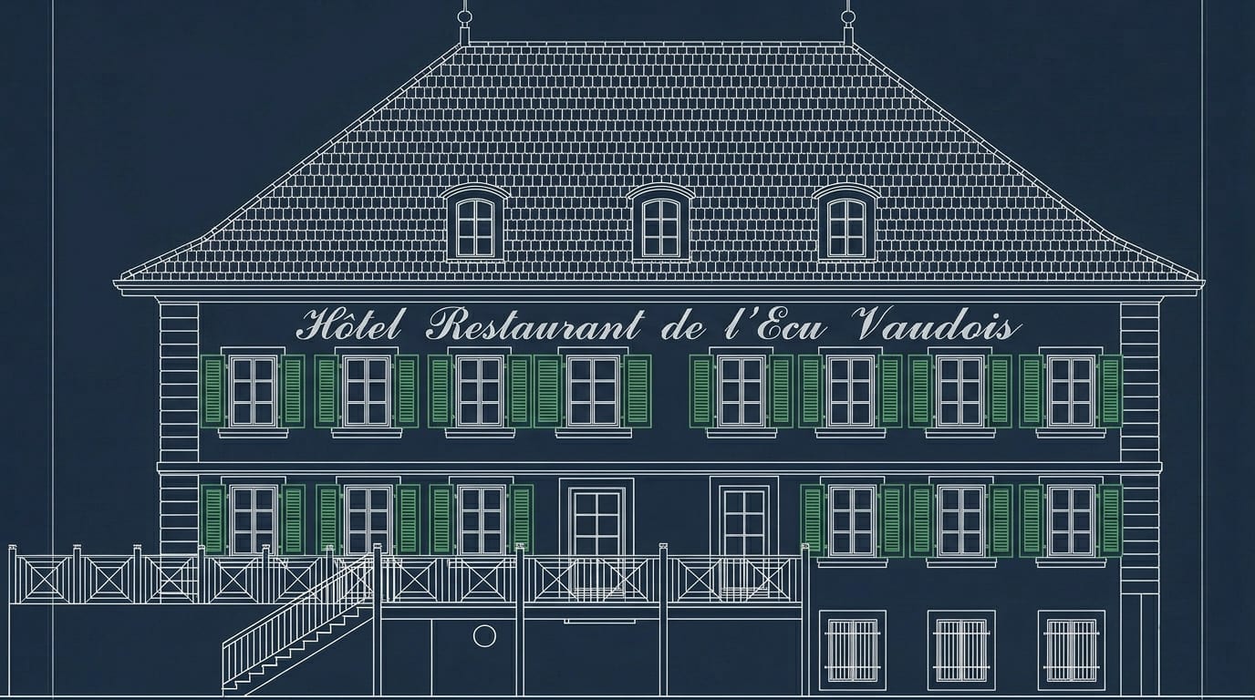 La façade de L’Écu Vaudois